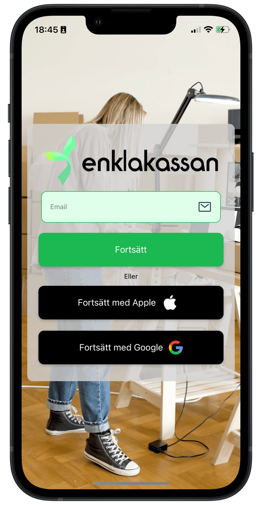 Enklakassan login page